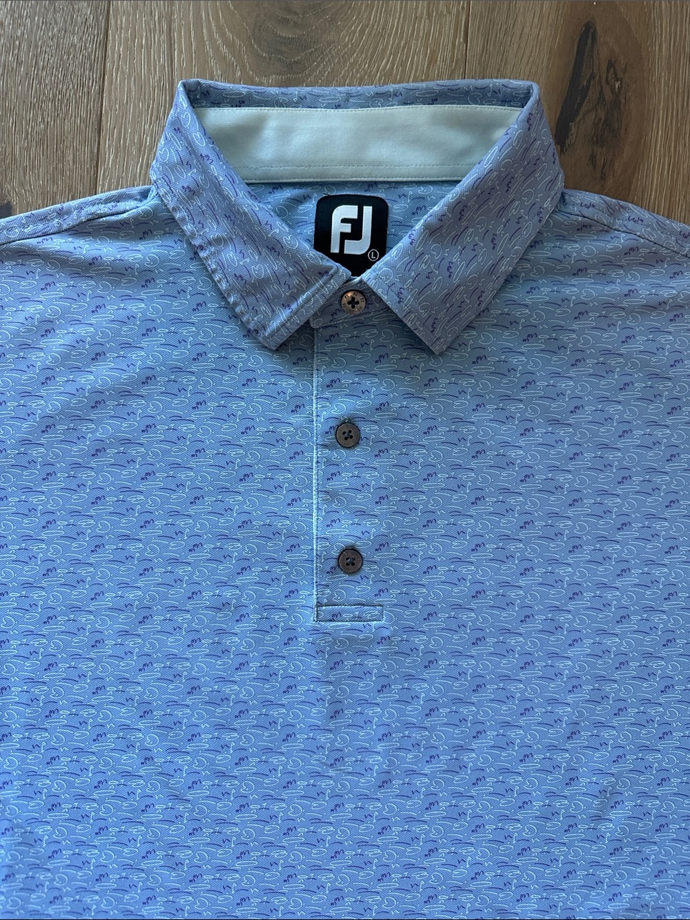FootJoy Men’s Polo with animated golf Print Large